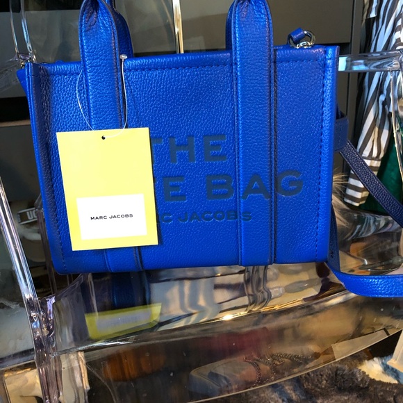 Marc Jacobs The Leather Small Tote Bag in Cobalt - Picture 2 of 7